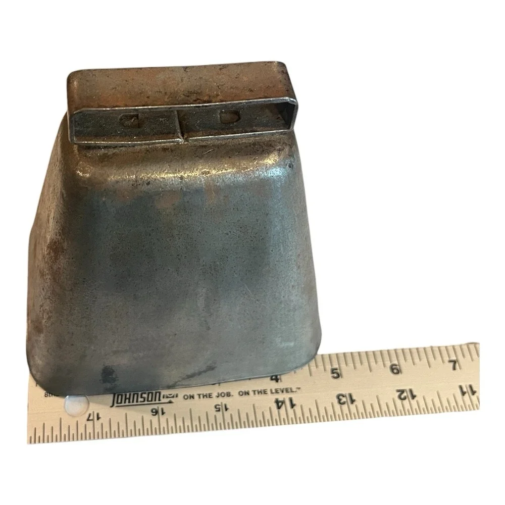 Vintage Rustic Metal Cow Bell With Aged Finish 5